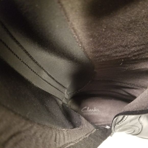 Clarks Bendables Tall Black Leather Boots Women's 7.5M - Picture 8 of 12